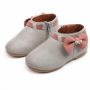 Grey & Pink Booties